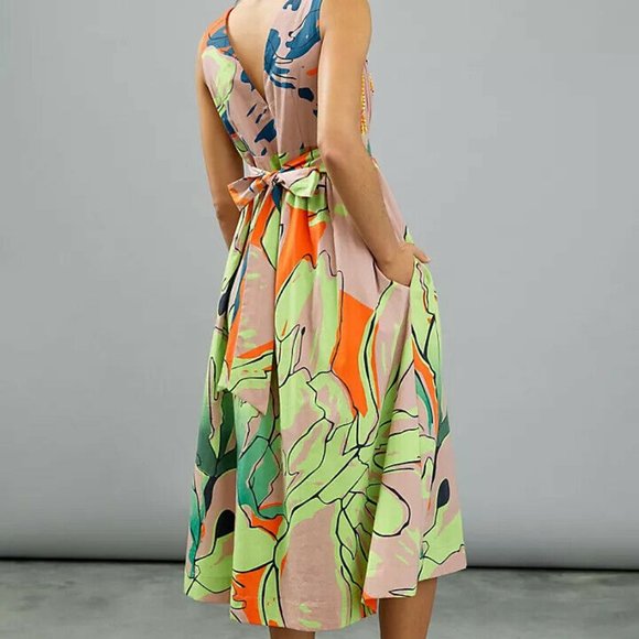 ANTHROPOLOGIE Nerida Midi Dress NEW WITH TAG NWT MP PM - Picture 5 of 10